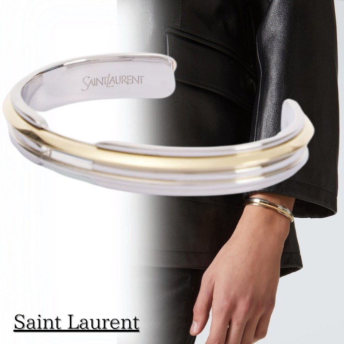 《ラグジュアリーな手元に》【Saint Laurent】カフブレスレット