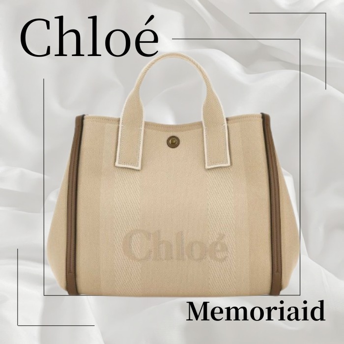 【関税・送料込み】Chloe キャンバス製 Carryトートバッグ