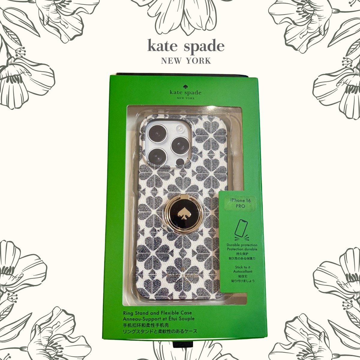 【国内在庫！すぐ届くスマホケース】kate spade iPhone16 Pro
