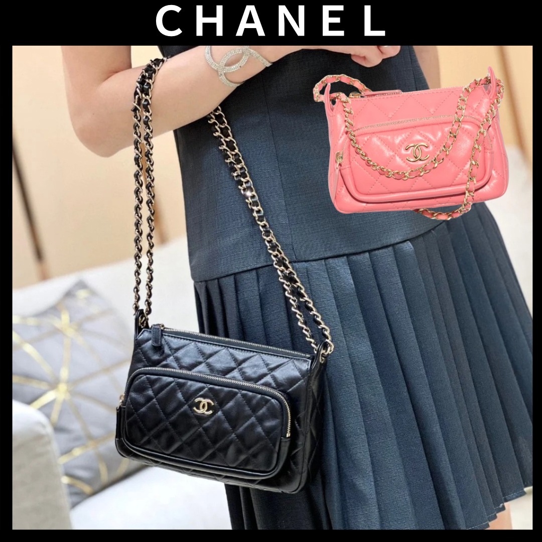 CHANEL★25C チェーンクラッチバッグ CCロゴ