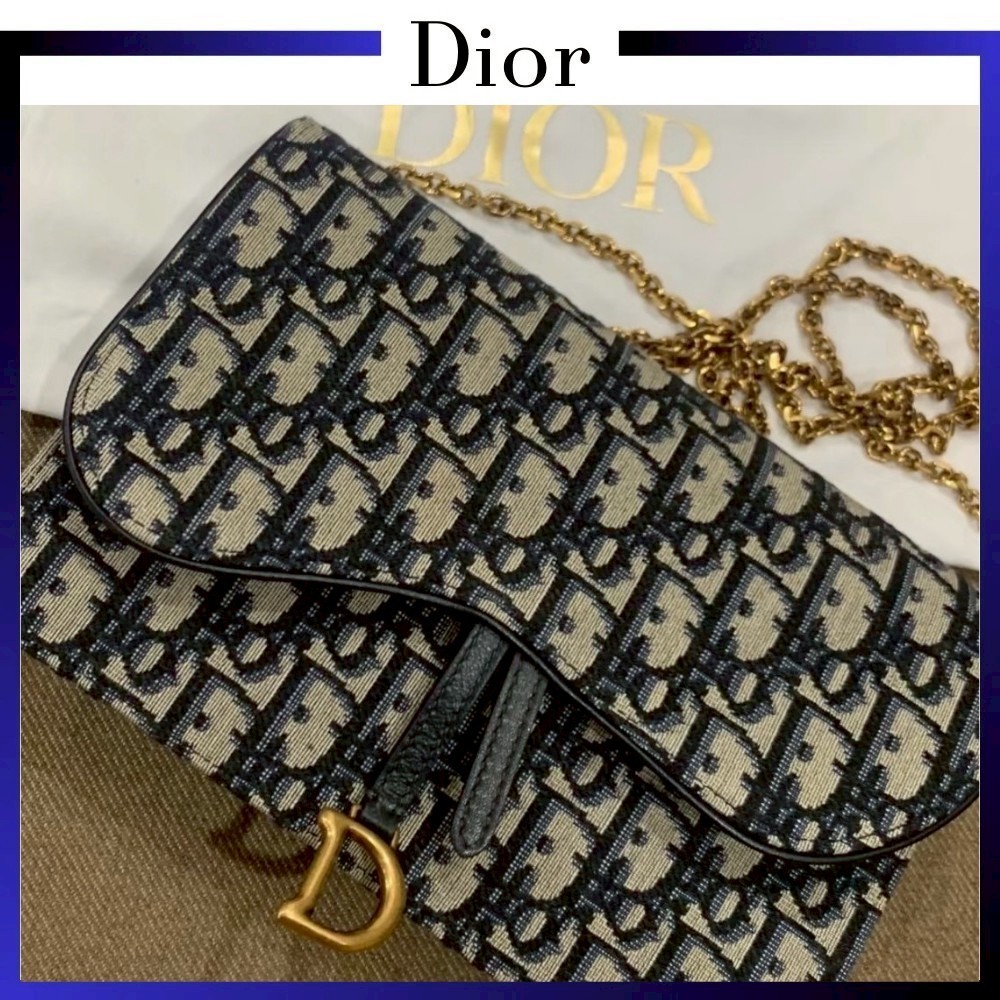 【高級感溢れる逸品】Dior オブリークSADDLE チェーンポーチ