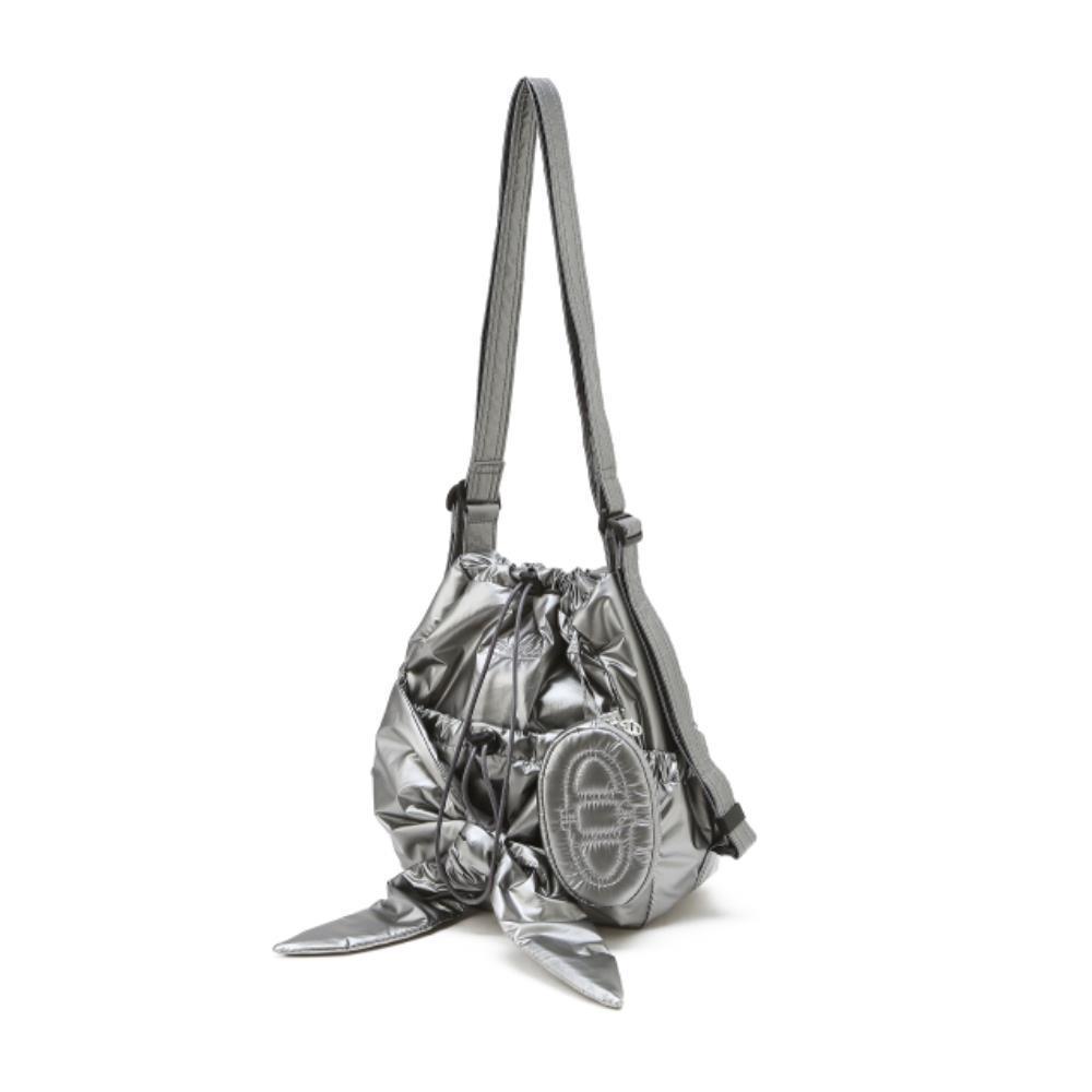 ★vanessabruno★ RUBAN Glossy Silver Nylon Backpack and Shou