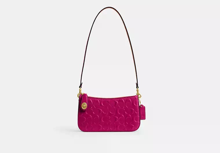 【COACH】アウトレット ペン ショルダー バッグ マジェンタ