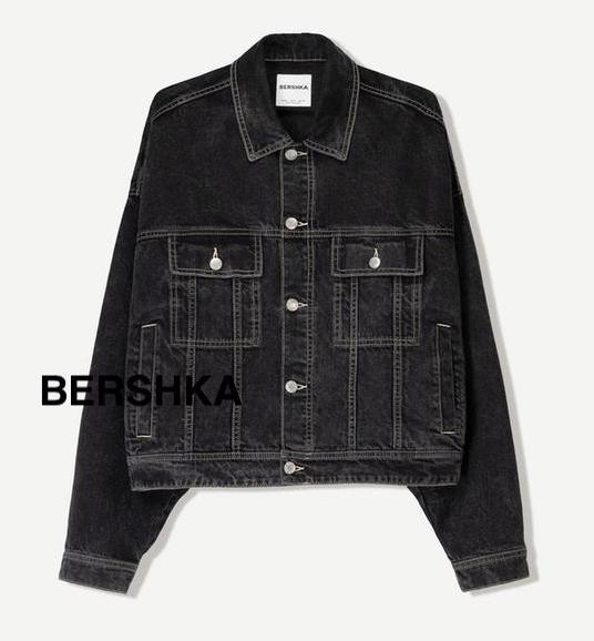 ★ドイツ発*BERSHKA*新作*デニムトラッカージャケット/BLACK★
