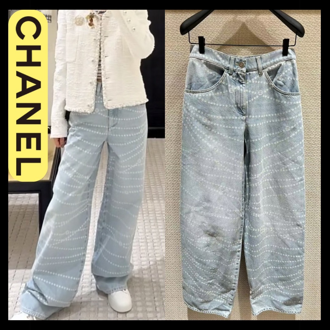 25ココビーチ【爽やか叶えるきれいめデニム】◆CHANEL◆ジーンズ CHANEL】シャネル 25SS 新作 大人気商品 お洒落 ジーンズ デニム