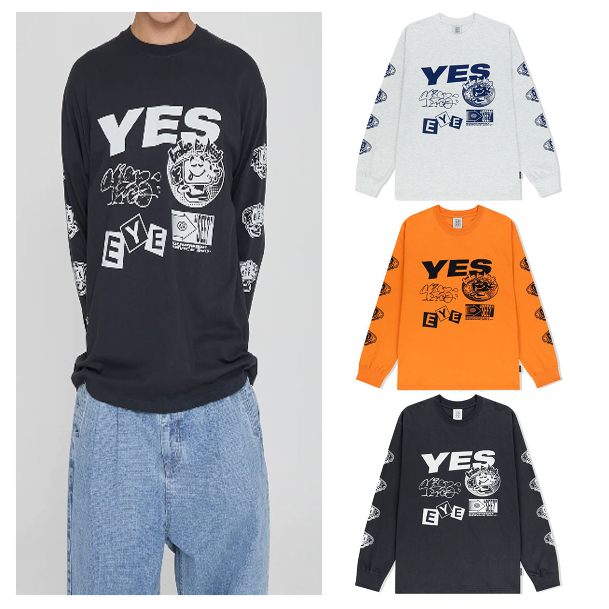 Tシャツ・カットソー YESEYESEE Y.E.S Monitor L/S 5JH752