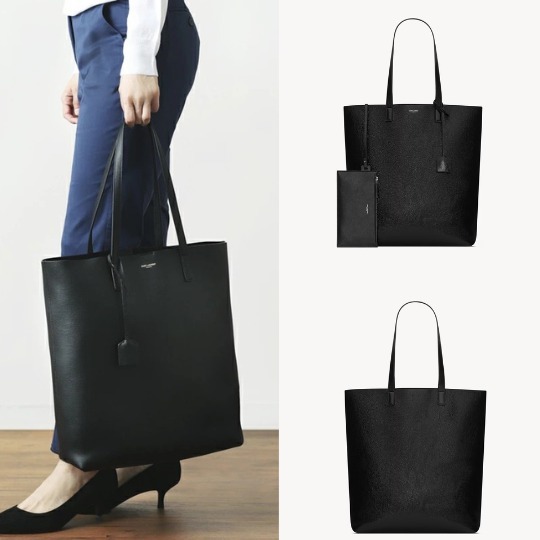 【大容量☆】YSL サンローラン レザー トートバッグ PC収納可♪