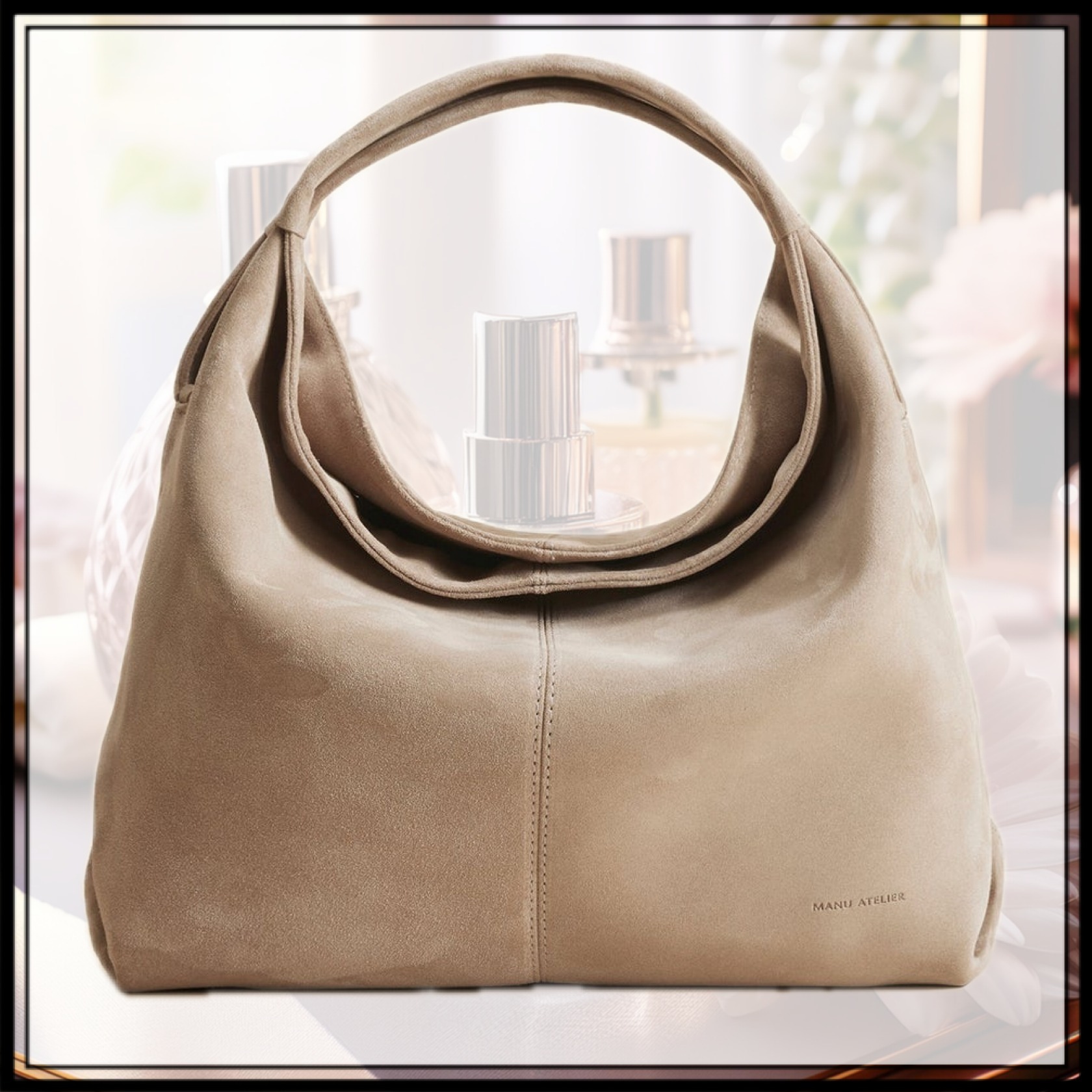 【BOTTEGA VENETA】ラージ アンディアーモ ライトスエード 2way BOTTEGA VENETA】ラージ アンディアーモ ライトスエード 2way
