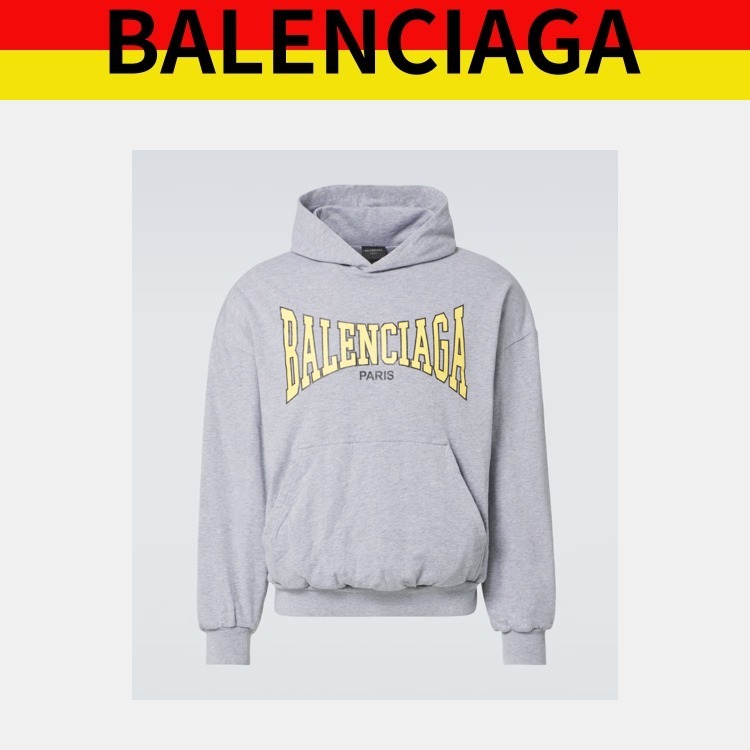 【BALENCIAGA】☆送料関税込み☆ イエローロゴパーカー