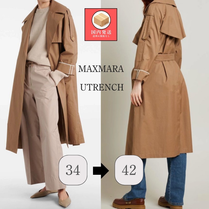 アウトレット★ MaxMara コットントレンチコート UTRENCH アウトレット / MAXMARA UTRENCH コットントレンチコート