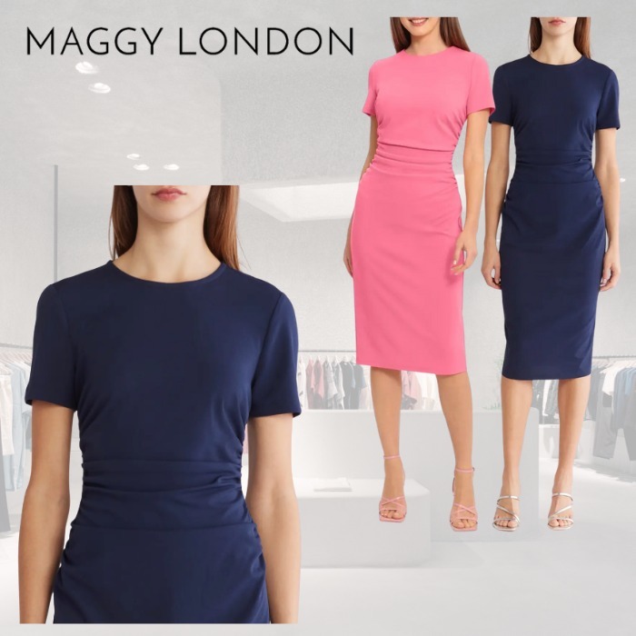 限定! Maggy Londonラウンドネック 美ライン ワンピース