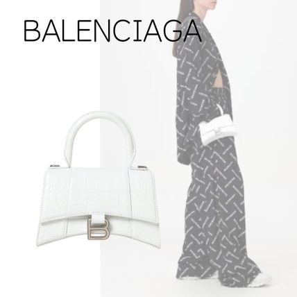 【BALENCIAGA】アワーグラス ハンドバッグ ミニ ホワイト
