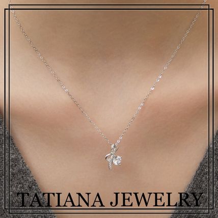 【TATIANA】(Silver925) Angel Ribbon Pearl Necklace 韓国発 TATIANA】(Silver925) Angel Ribbon Pearl Necklace 韓国発