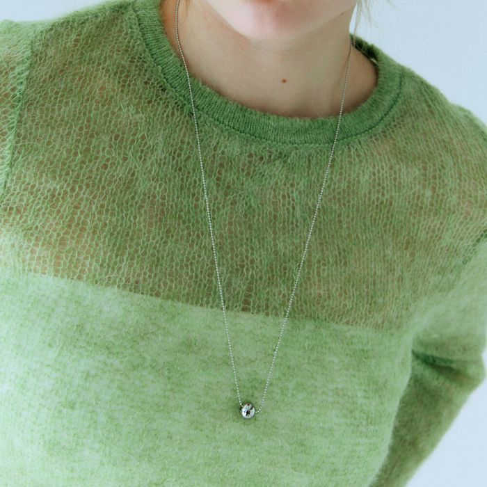[PEARLY MORE] 韓国 Ball Point Long Ball Chain Necklace