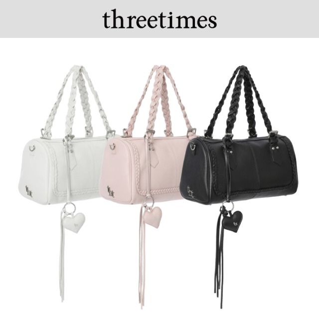 【threetimes】Braid bag (3colors)