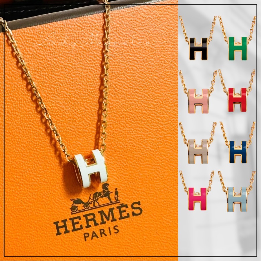 【HERMES】ミニ ポップ H ペンダント ★ イエロー ゴールド