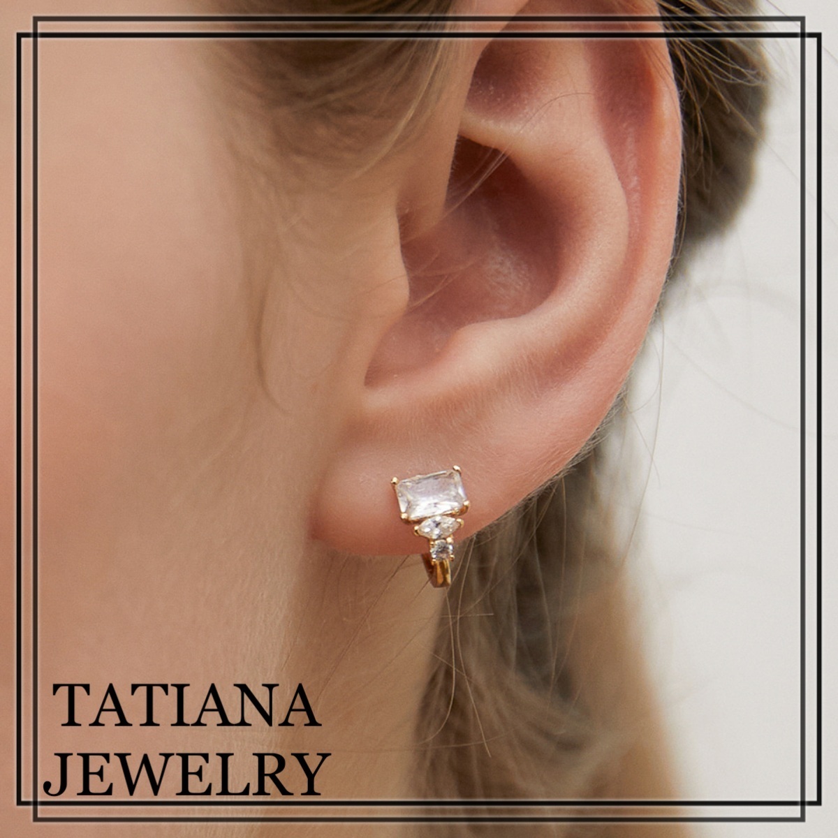 【TATIANA】(Silver925) Illume Link Hoop Earrings ピアス