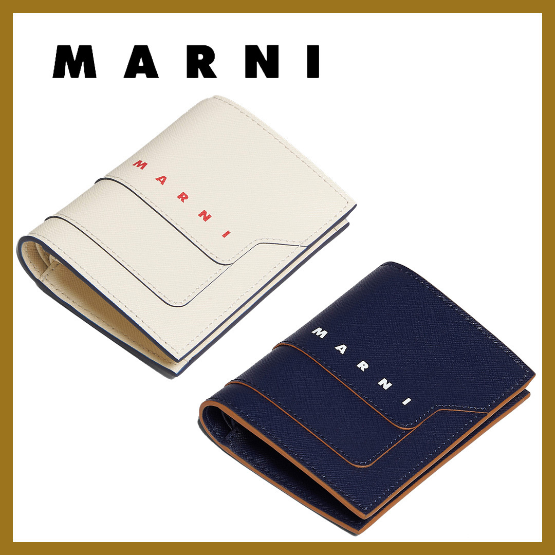 美しい質感と機能性◎*Marni*サフィアーノレザー*二つ折り財布