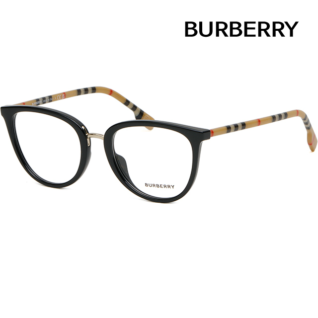 メガネ Burberry Glasses BE2366U 3853 Black Round KATIE