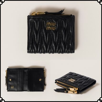 BLACK NAPPA LEATHER WALLET MiuMiu(ミュウミュウ) - 海外通販の