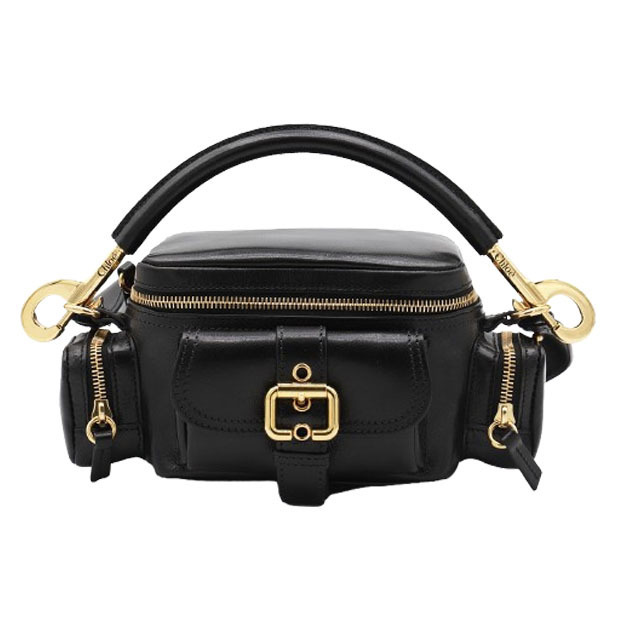 【送料関税込】CHLOE - ブラックレザーカメラバッグ