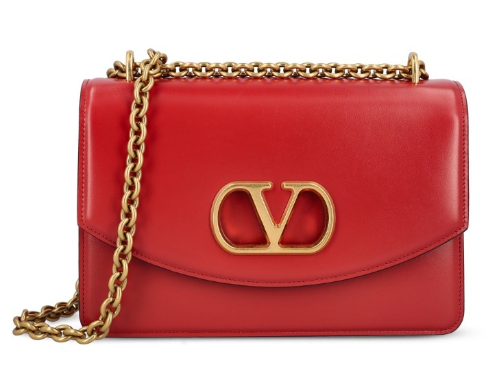 VALENTINO ♪ ヴェイン シャイニーカーフスキン ショルダー