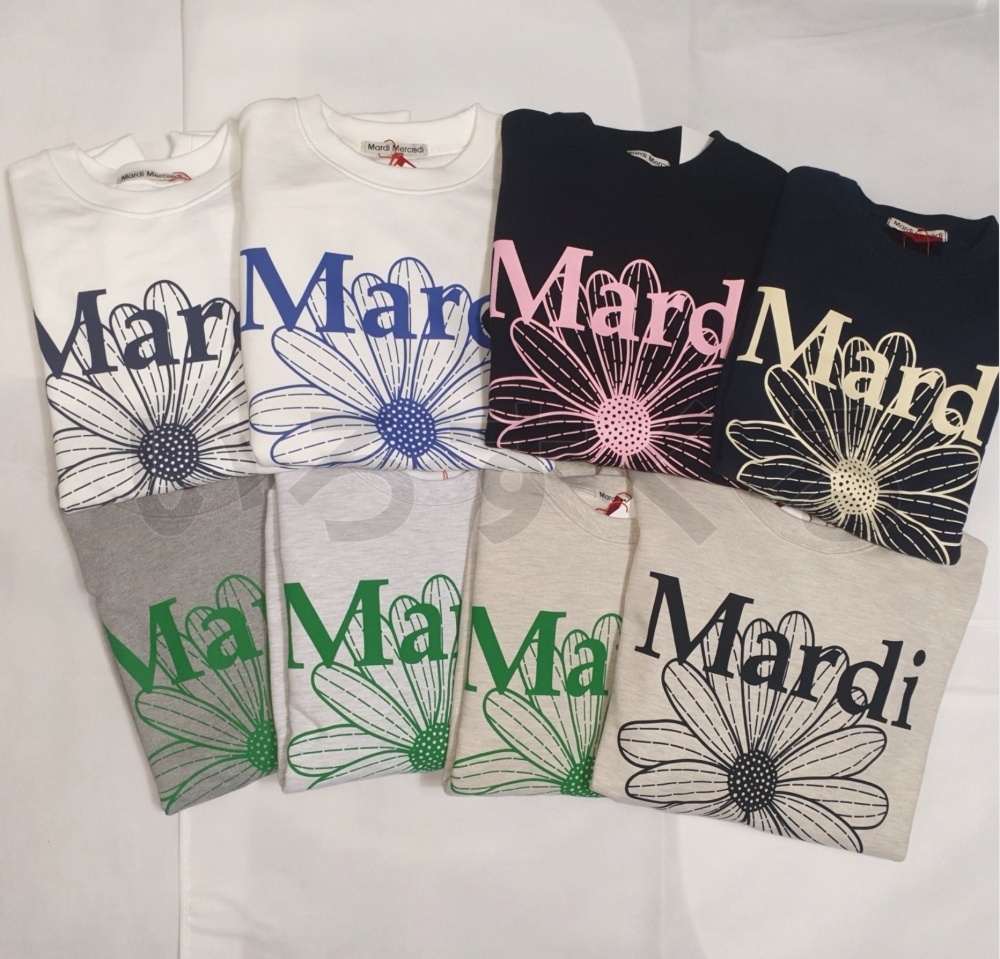 【Mardi Mercredi】ロゴ 長袖 ラウンドネック スウェット