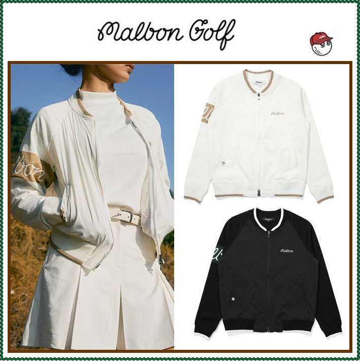 【MALBON GOLF】Retail Logo Point Hybrid Full Zip-up ■WOMAN