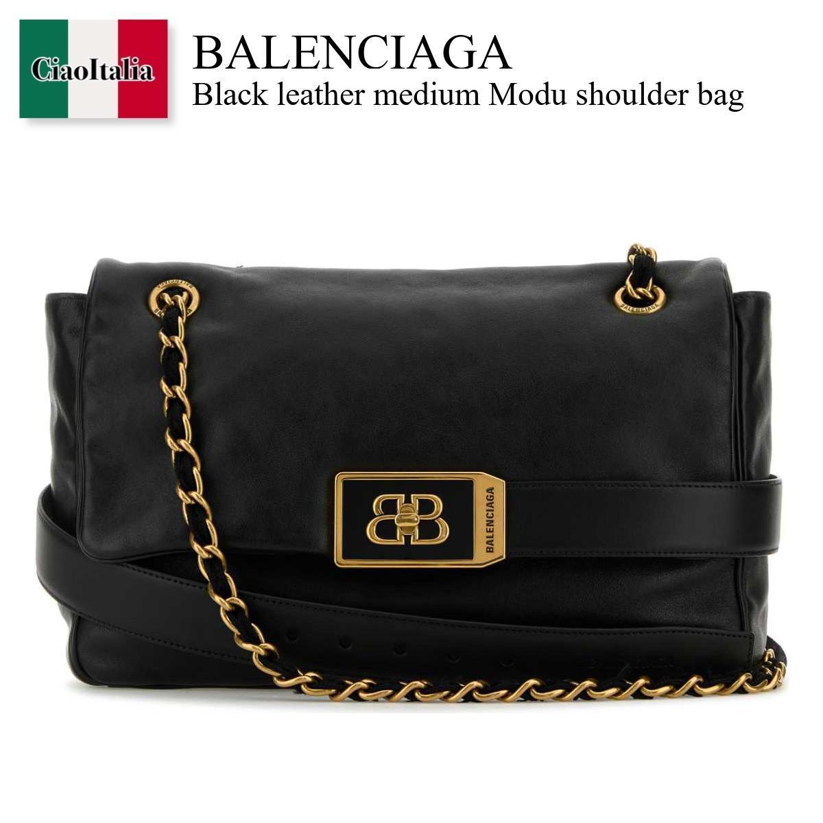 ショルダーバッグ・ポシェット Balenciaga Black Leather Medium Modu Shoulder Bag