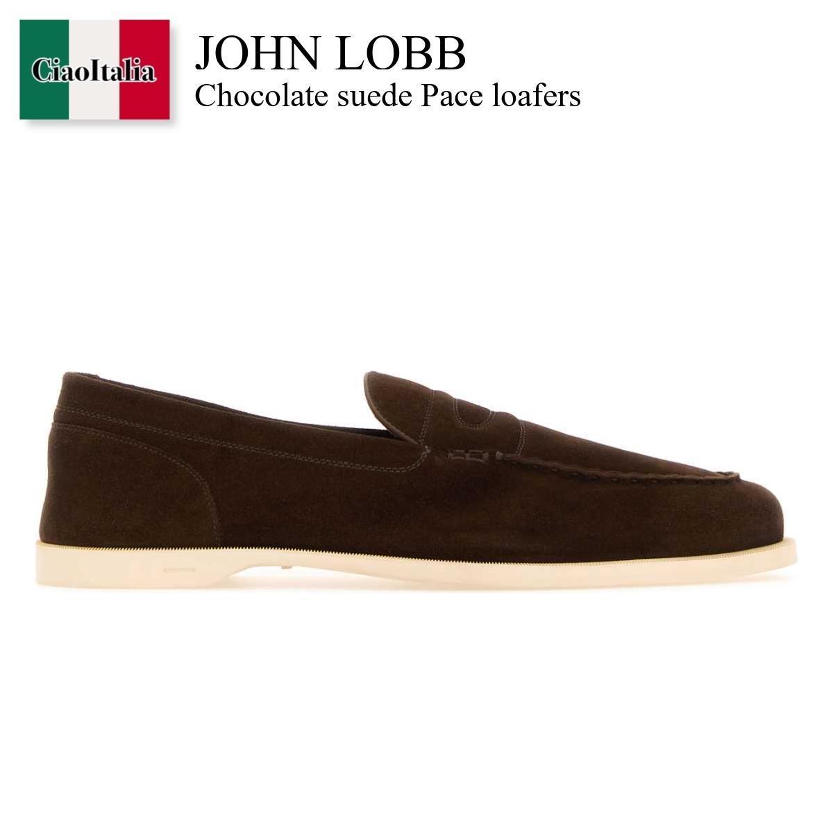 ドレスシューズ・革靴・ビジネスシューズ John Lobb Chocolate Suede Pace Loafers