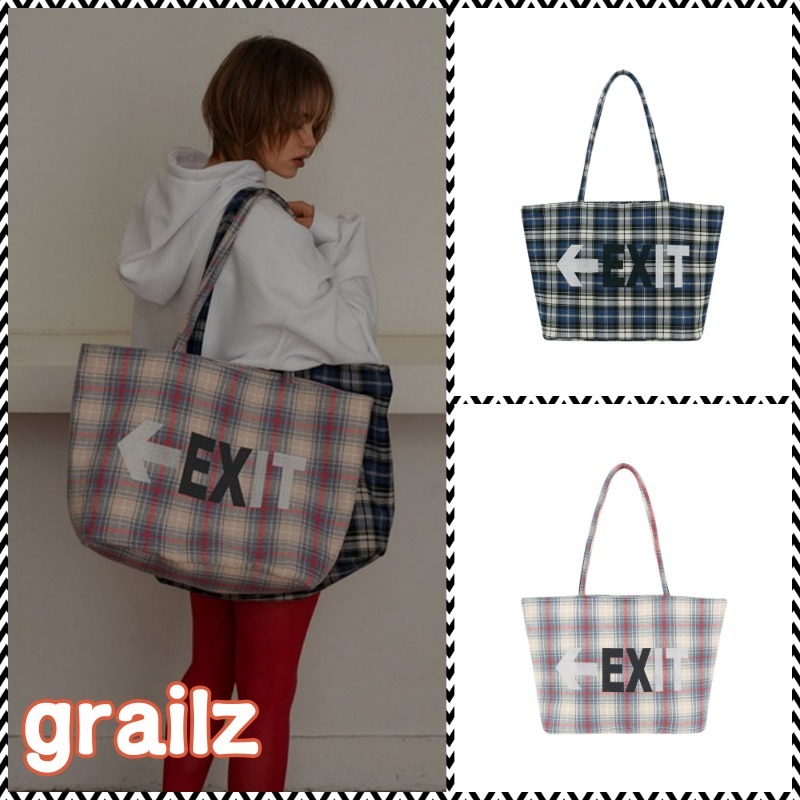 送料・関税込●GRAILZ● 25SS CHECKERED TOTE BAG