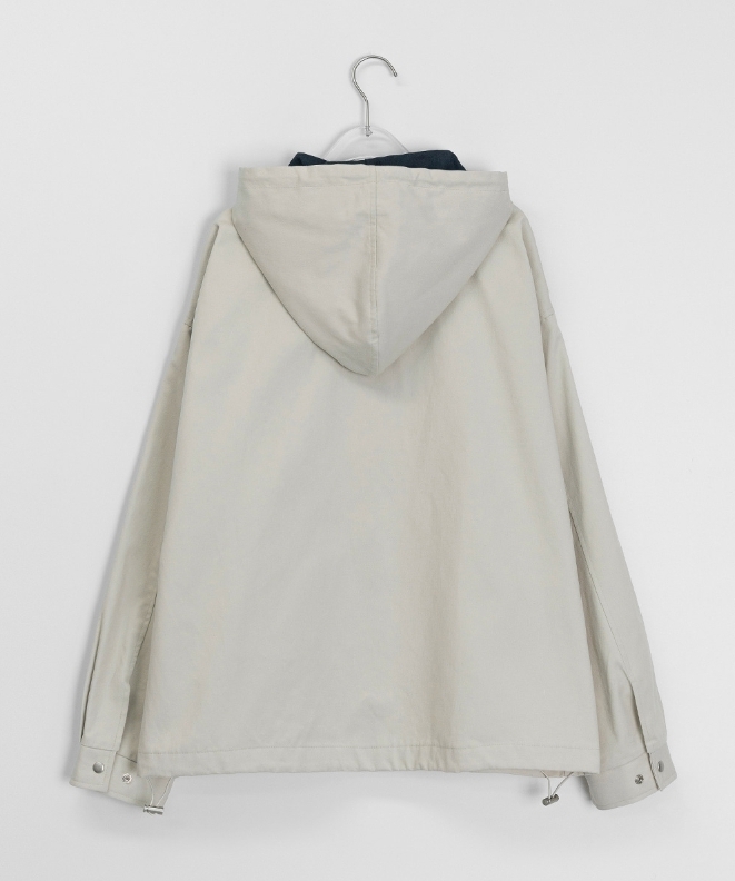 【BAON】Kamiko Color Matching String Hood Field Jacket