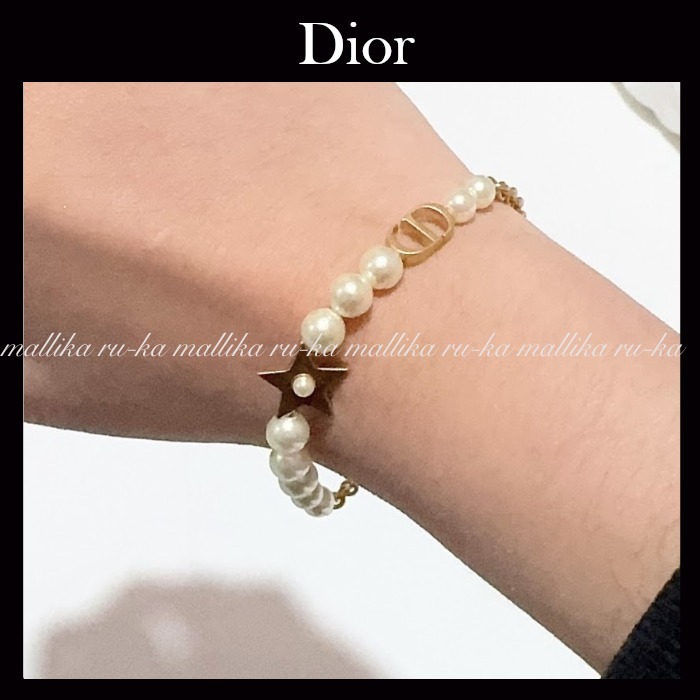 パールが上品☆国内発すぐ届く【Dior】Lucky Dior ブレスレット