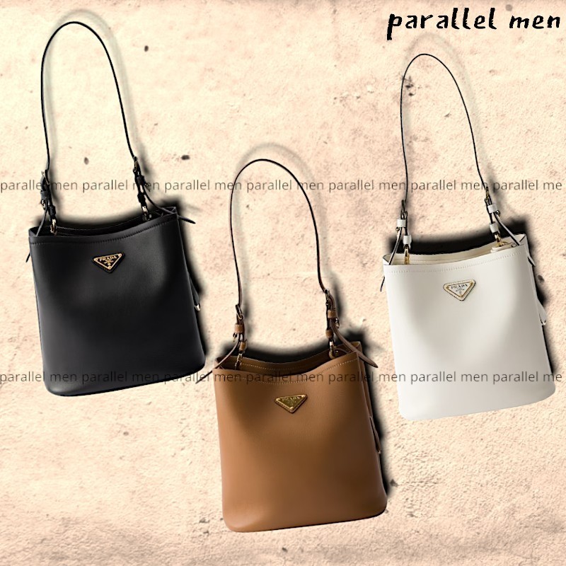 【PRADA】トライアングルロゴ ミディアム レザー バッグ