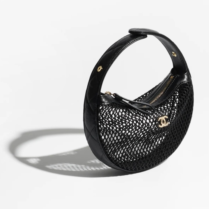 《フォルムが可愛い☆》CHANEL メッシュ ラウンドハンドバッグ