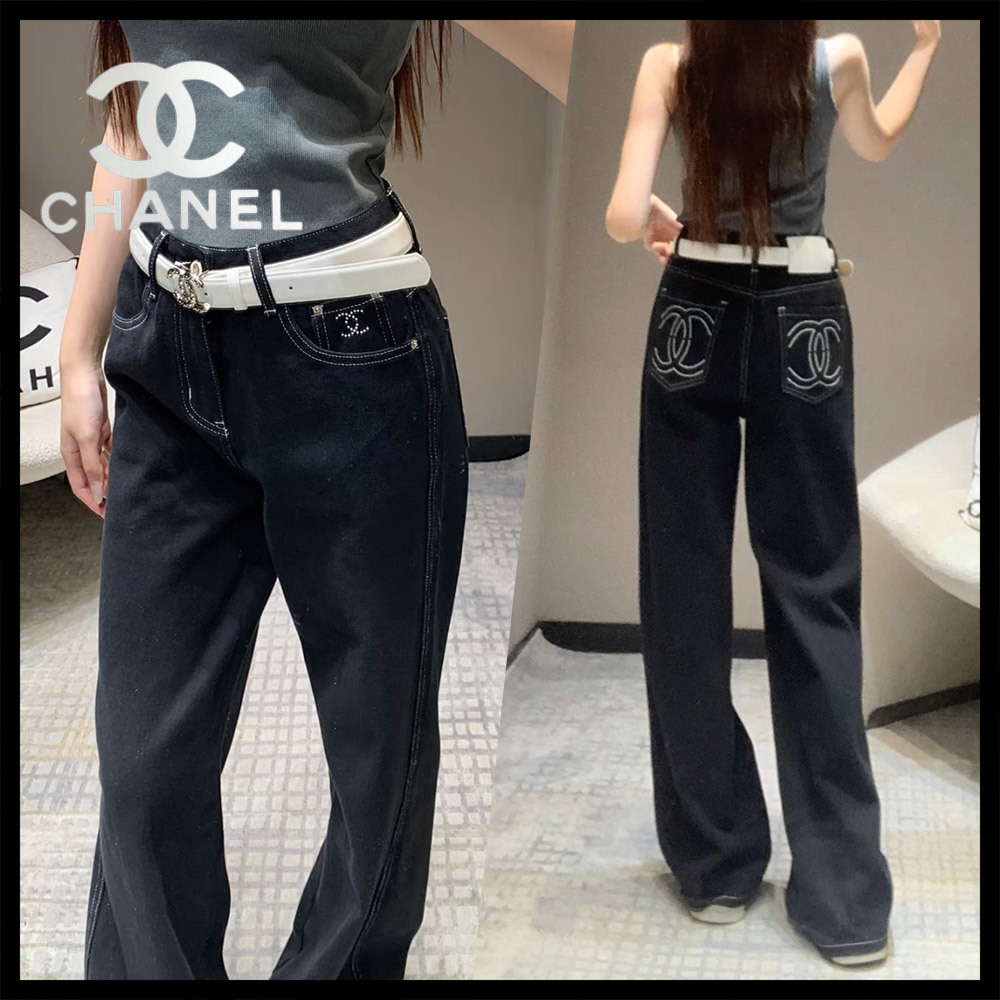 【大胆なロゴが魅力的！】 CHANEL デニム ジーンズ