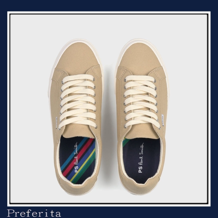 【Paul Smith】\"Amos\" キャンバス スニーカー コットン ロゴ