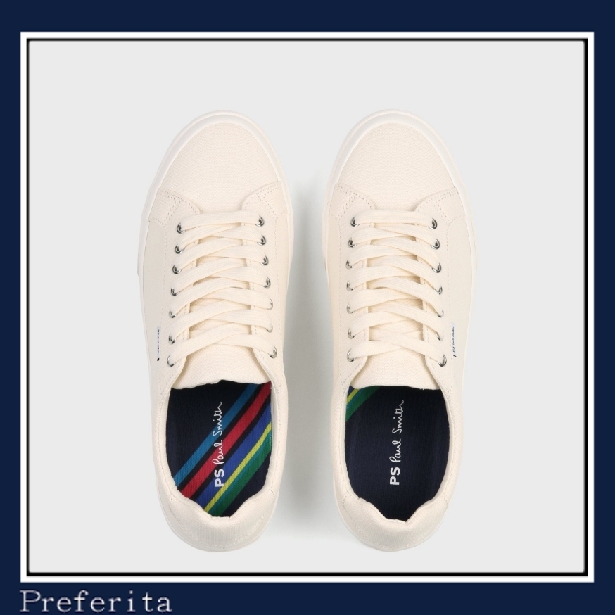 【Paul Smith】\"Amos\" キャンバス スニーカー コットン ロゴ