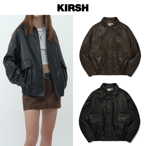 ★2025SS新作★KIRSH X VIVASTUDIO VEGAN LEATHER BOMBER JACKET