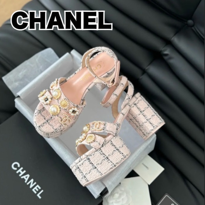 花びらフリルが可愛い☆25P【CHANEL】シャネル サンダル 花びらフリルが可愛い☆25P【CHANEL】シャネル サンダル
