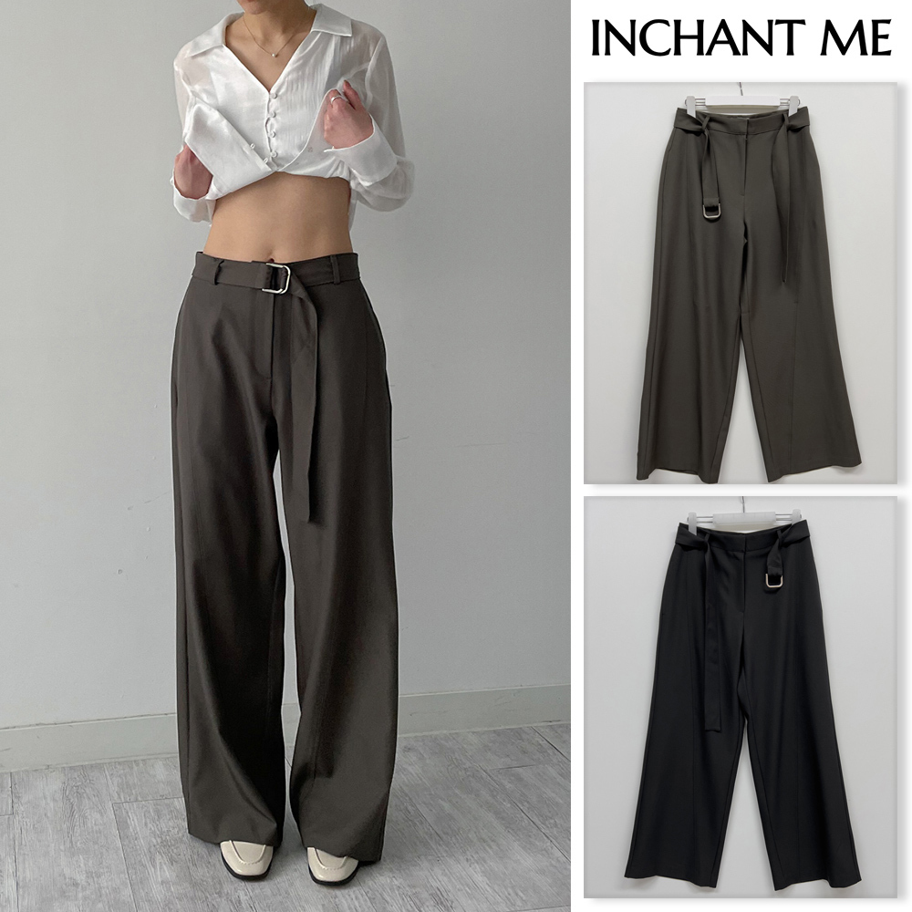 【INCHANT ME】Jenna Belted Wide Slacks