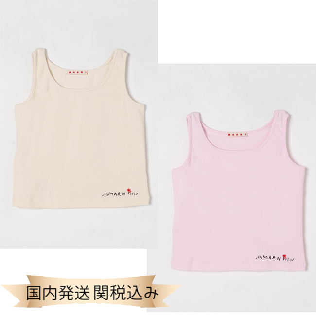 国内発送・大人もOK【MARNI】タンクトップ ロゴ刺繍