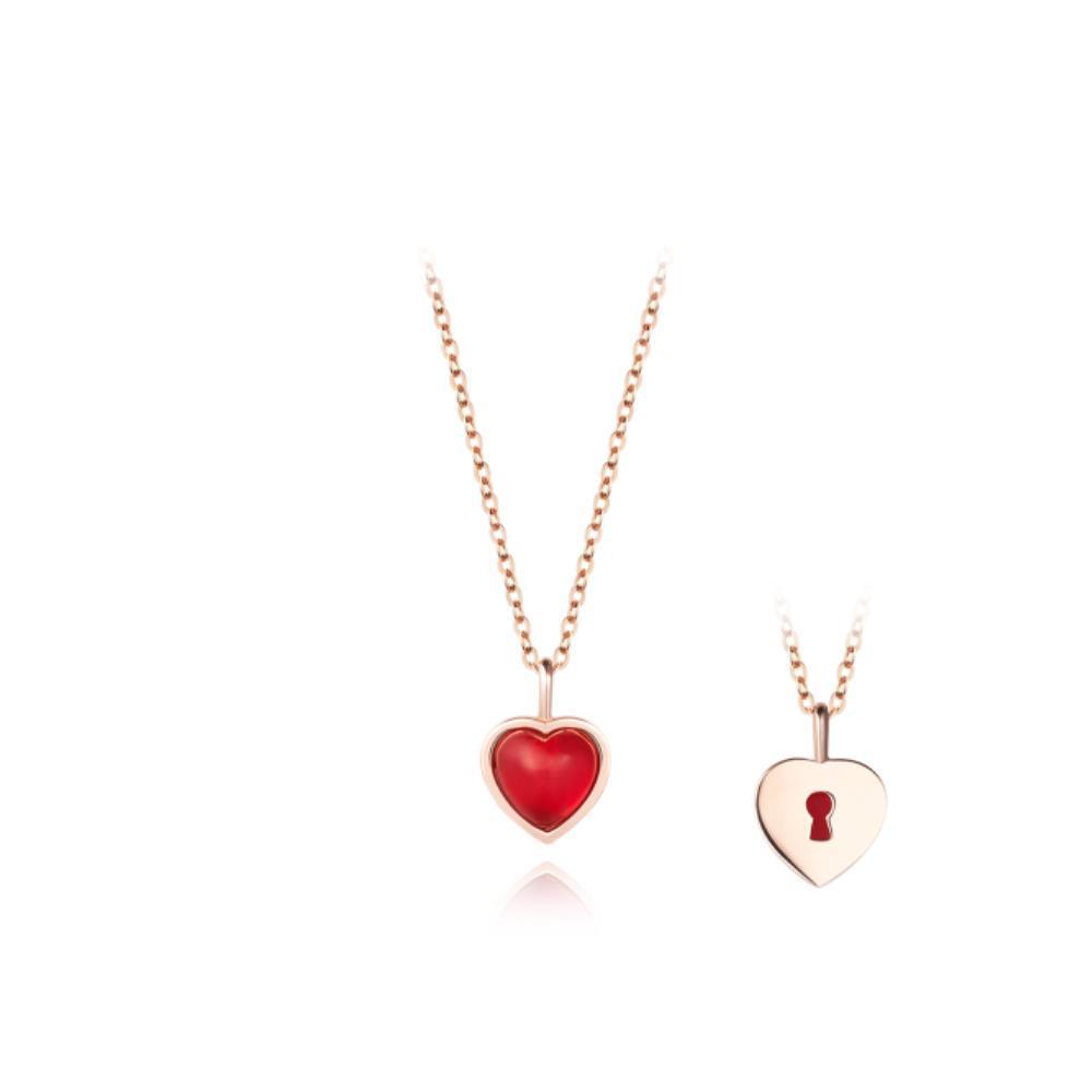◆STONEHENgE◆ 14K Heart Necklace SA25A03P SAG-25A03P-N4RST4