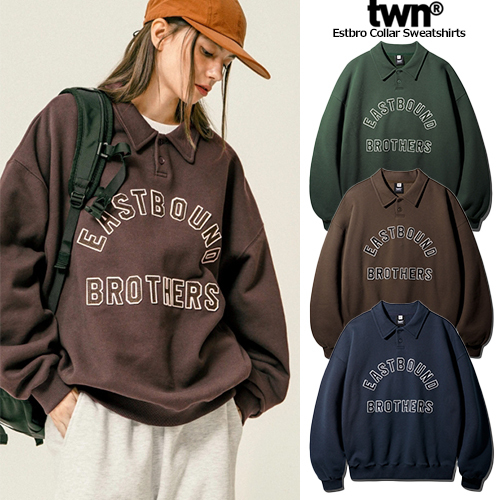 TWN正規品★25SS★Estbro カラー裏起毛トレーナー