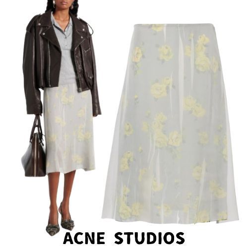 【Acne Studios】花柄 メッシュミディスカート Acne Studios】花柄メッシュミディスカート (Acne Studios