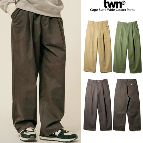 TWN正規品★25SS★Cage セミワイドコットンパンツ