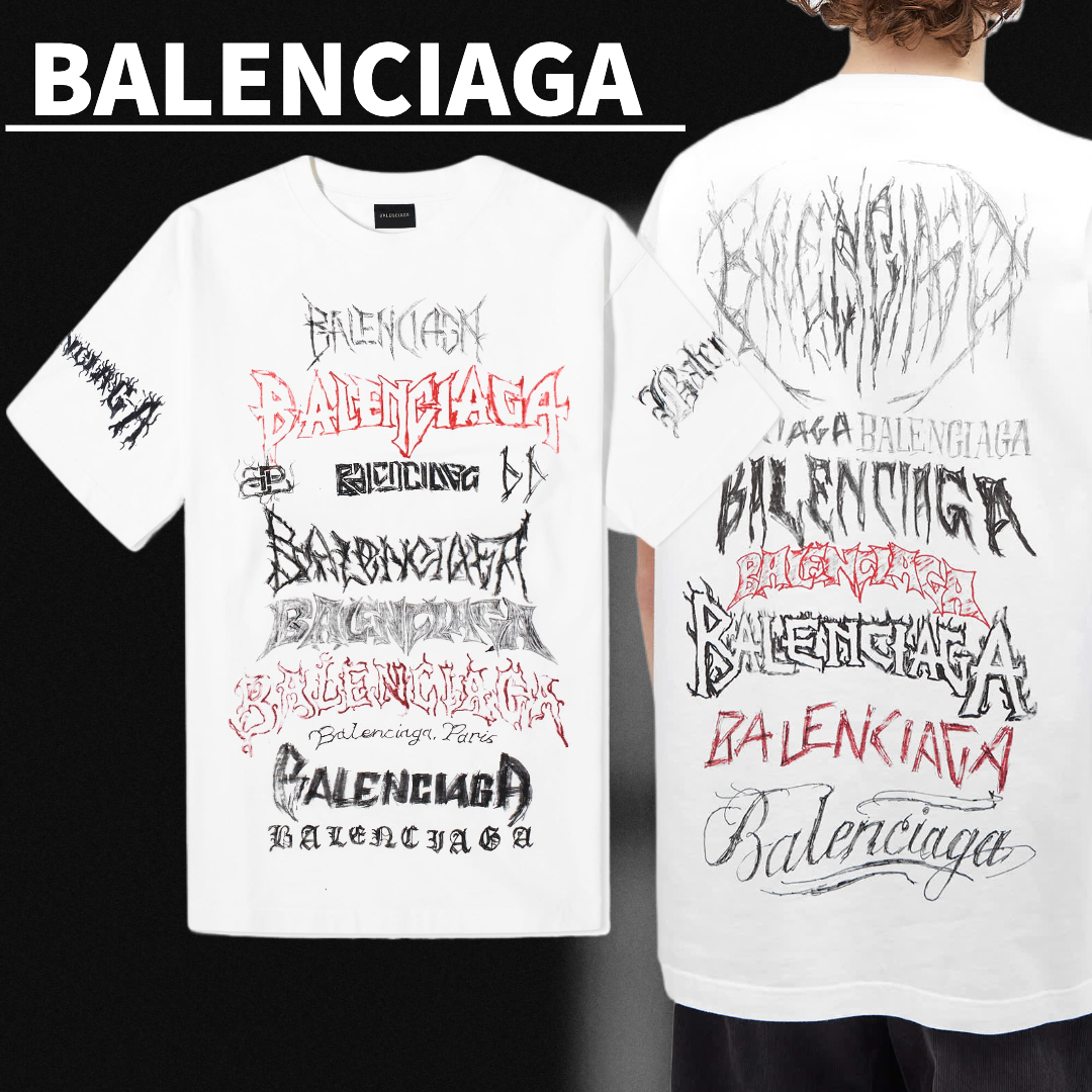 【BALENCIAGA】ラージフィット Tシャツ White