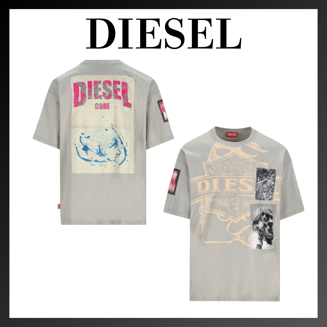 *DIESEL*グラフィック パッチ Tシャツ