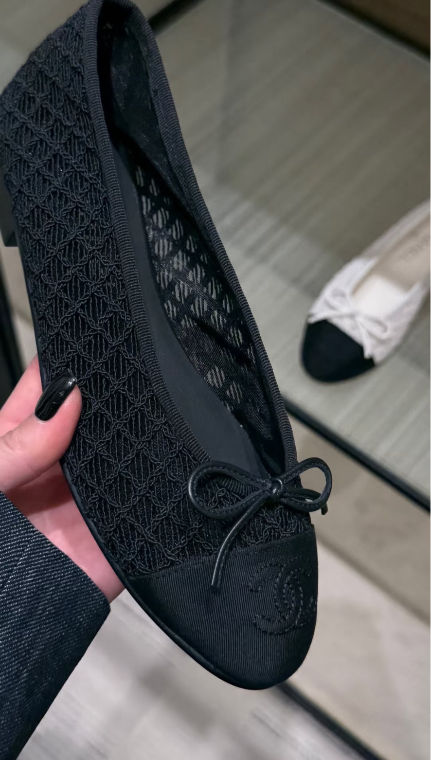 《透け感が可愛い♪》CHANEL バレリーナ