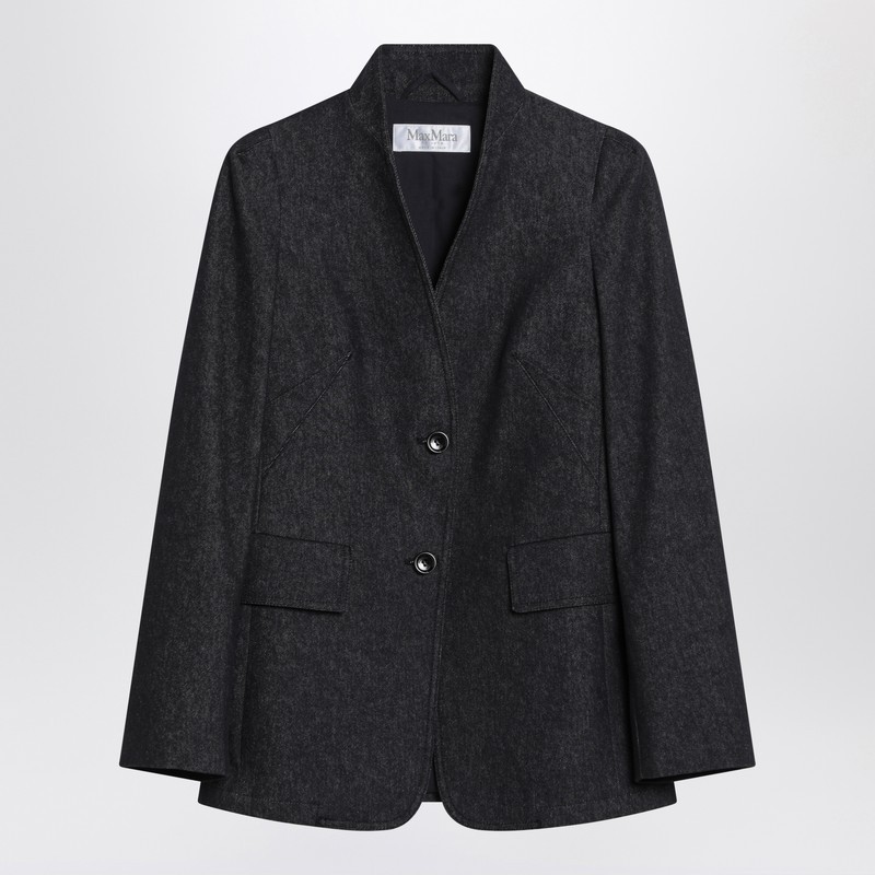 ジャケット Max Mara Midnight blue jacket in cotton denim effect
